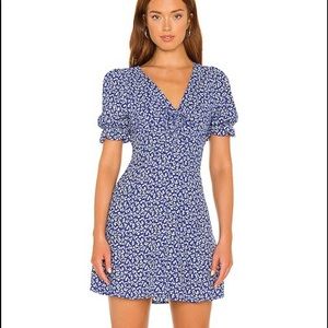 FAITHFULL THE BRAND Palma Mini Dress In Blue